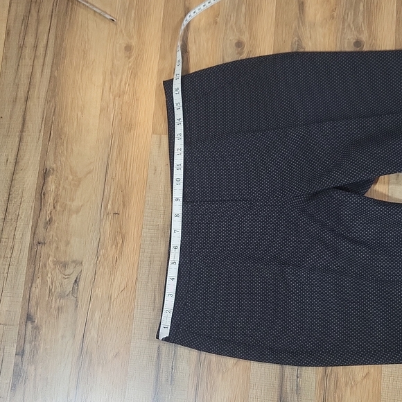 HALOGEN Black White Micro Print Taylor Fit Pleated Ankle Pants - Picture 9 of 12